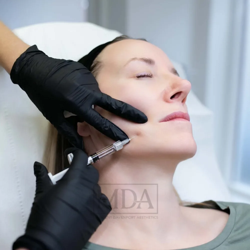 Facial rejuvenation treatment being carried out at the clinic