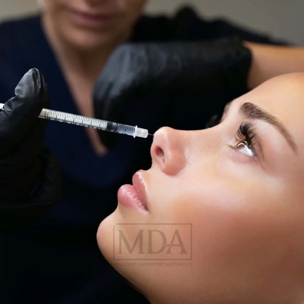 Non-surgical rhinoplasty being carried out at the clinic